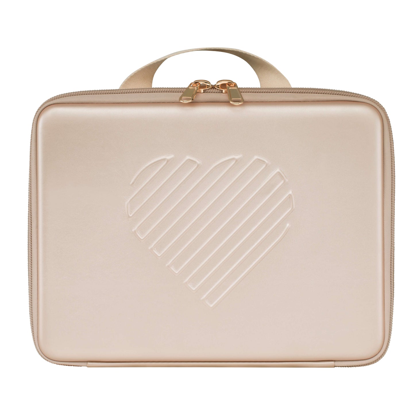 Classic Champagne Gold RIKI Carry Case Large for Makeup Mirror – Ultimate Style and Protection!