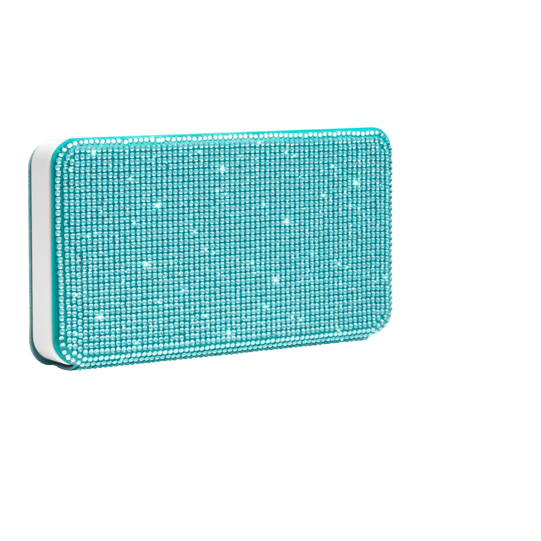 Cover for the Sparkle RIKI Powerful LED-lighted mirror and power bank in blue by RIKI LOVES RIKI, ensuring your mirror stays protected and pristine.