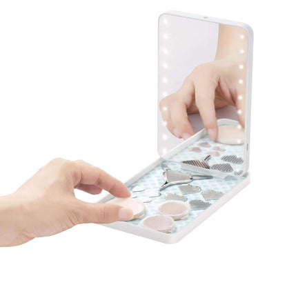 Magnetic jar set for RIKI COLORFUL lighted vanity mirror