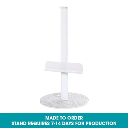 RIKI Skinny Vanity Stand in sparkle white, an essential accessory for your vanity.