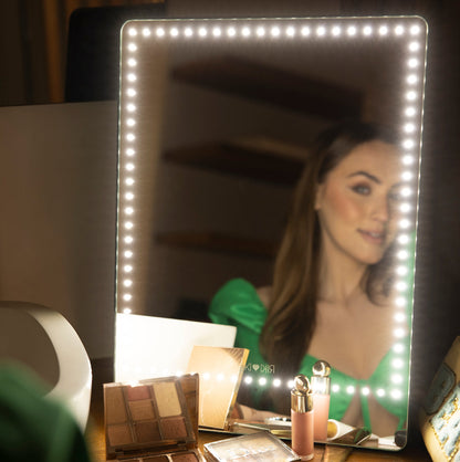 Make a statement with your beauty setup using RIKI Pretty - the vanity mirror that combines style, functionality, and innovation for seamless content creation.