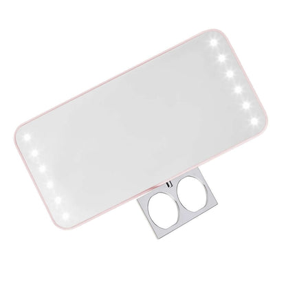 Riki Cutie Pink Pocket Mirror - Portable Vanity Mirror with LED Lights