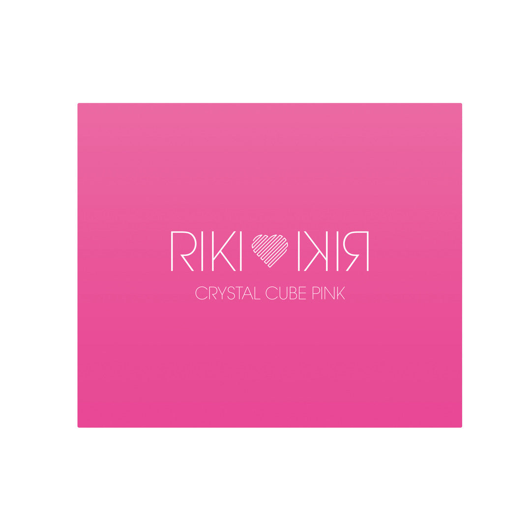 Compact and stylish, RIKI Crystal Charging Cable in Pink with small logo