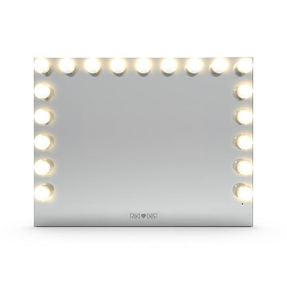 Riki Loves Riki Hollywood mirror designed for both slay station and vanity setups, with even HD light.