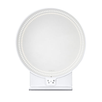 RIKI SASSY round mirror with Bluetooth selfie function and magnetic attachments.