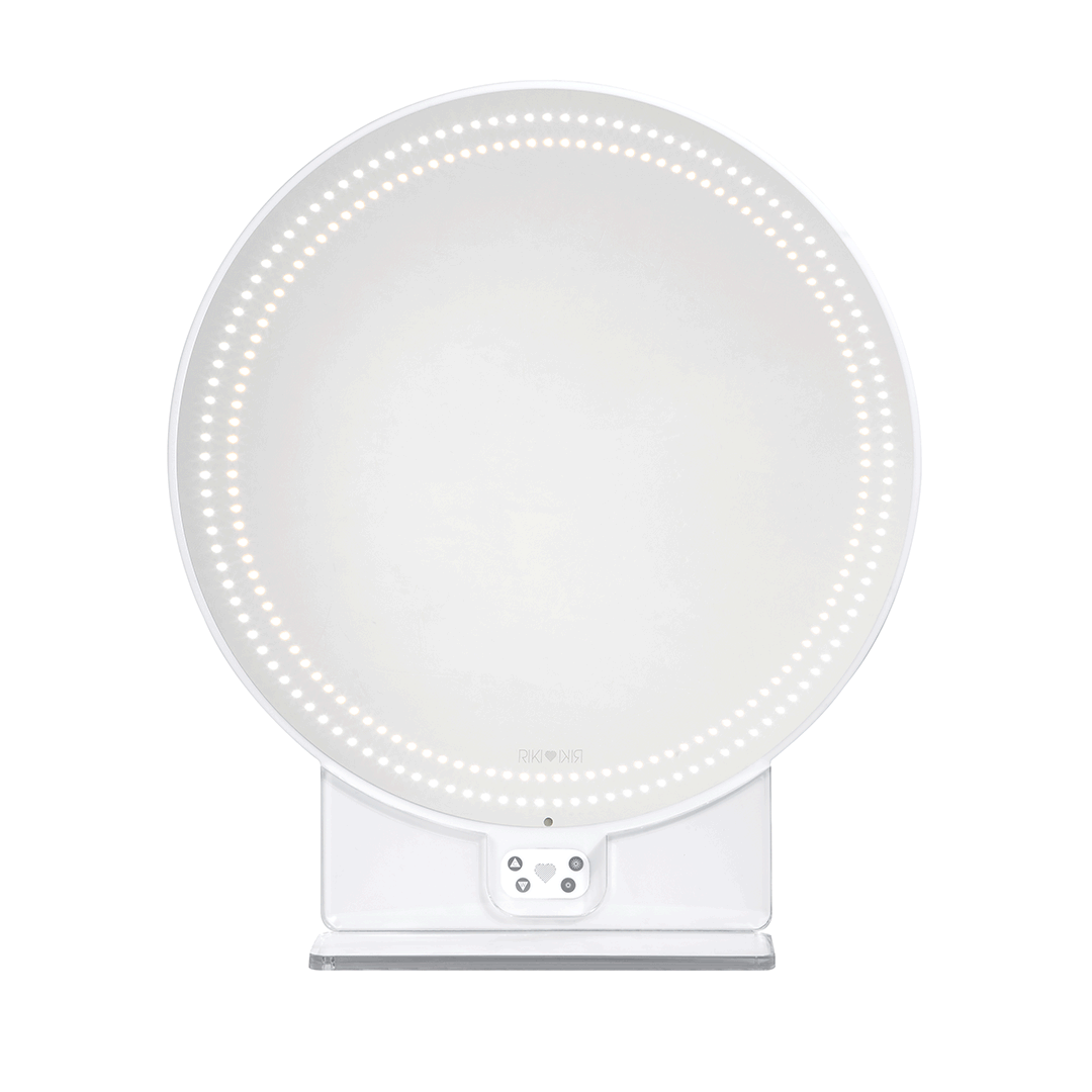 Lightweight RIKI SASSY round LED Vanity Mirror bundle with HD adjustable lighting.