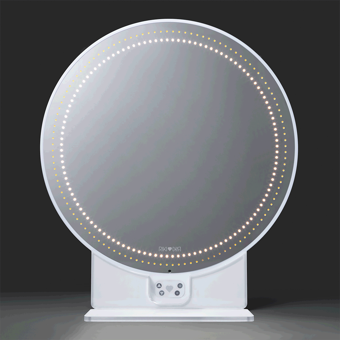 HD adjustable color temperature on the RIKI SASSY round LED Vanity Mirror.