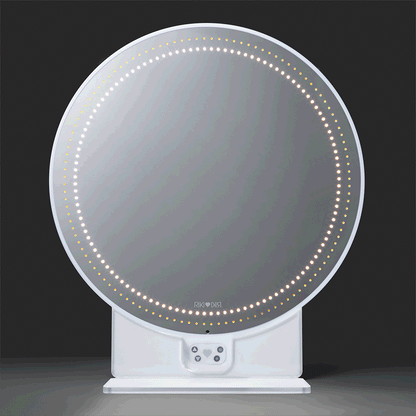 HD adjustable color temperature on the RIKI SASSY round LED Vanity Mirror.