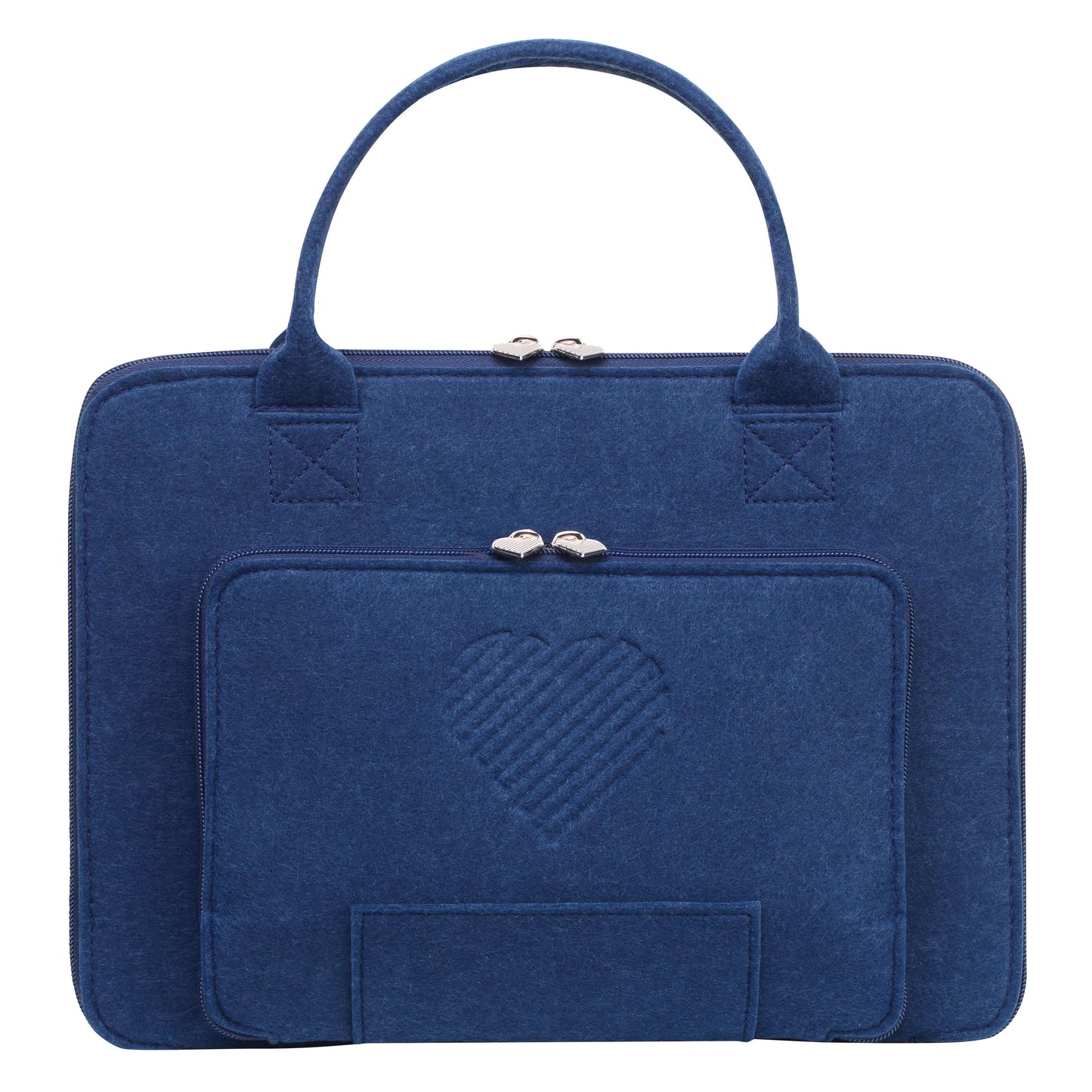 RIKI LOVES RIKI SKINNY Felt Bag Navy Blue - Secure and stylish carrying solution