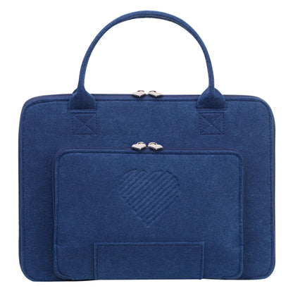 RIKI LOVES RIKI SKINNY Felt Bag Navy Blue - Secure and stylish carrying solution