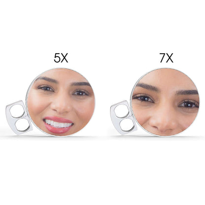 Discover precision with the RIKI SUPER FINE 5X high-tech makeup mirror