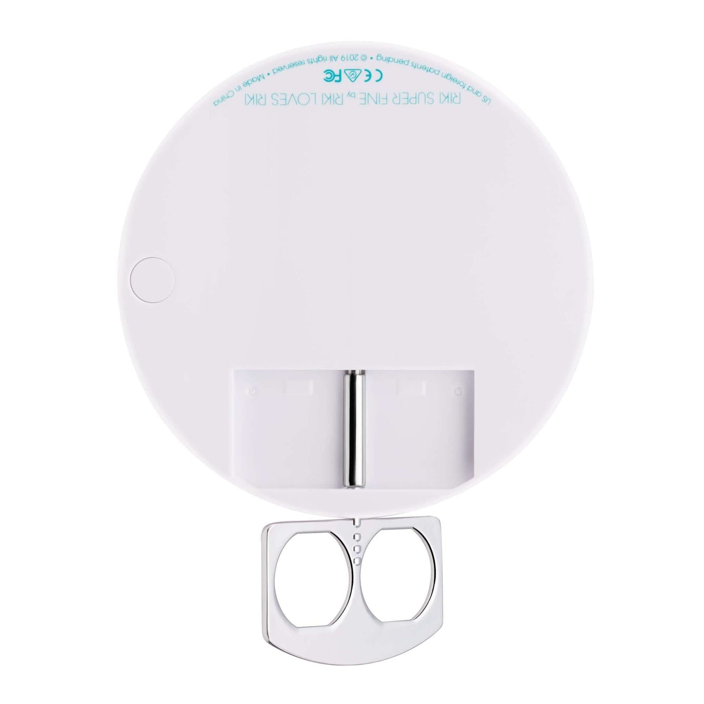 Shine bright with the RIKI SUPER FINE 7x Hands-Free Makeup Mirror in White