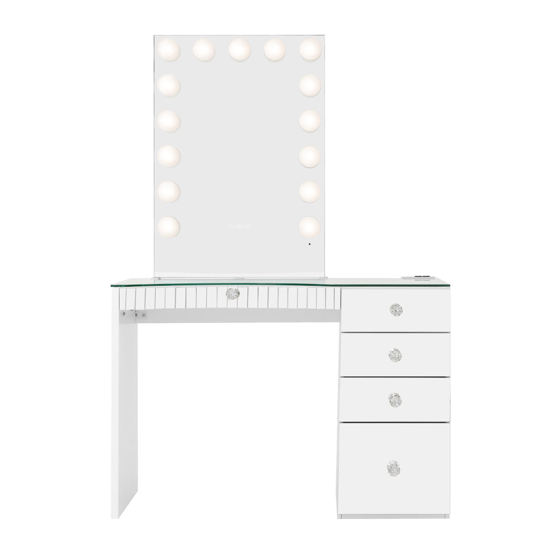 Experience elegance with the RIKI Hollywood Mirror, elevating your vanity beyond Impressions Vanity and SlayStation tables